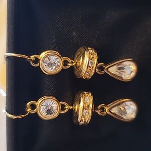 Swarovski Triple Drop Crystal Earrings